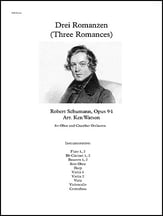 Three Romances Orchestra sheet music cover